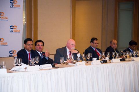 Mr. Subhash Chandra Garg, Secretary (EA), at USISPF Dinner Round Table on 20 April, 2018 during 2018 Spring Meetings of the International Monetary Fund in Washington D.C.