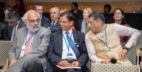 Mr. Subhash Chandra Garg, Secretary (EA), at IMFC Plenary Session on 21 April, 2018 during 2018 Spring Meetings of the International Monetary Fund in Washington D.C.