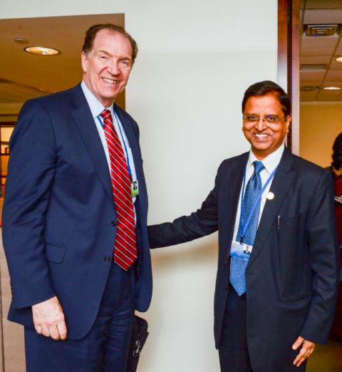 Mr. Subhash Chandra Garg, Secretary (EA), meeting with Mr. David R. Malpass, Under Secretary for International Affairs at the U.S. Department of the Treasury on 21 April, 2018 during 2018 Spring Meetings of the World Bank and International Monetary Fund in Washington D.C.