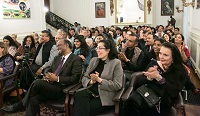 Guests in attendance at the cultural event 'Colors of Breath: A Meditative Thematic Music Recital', presented by Embassy of India, Washington DC on April 29.