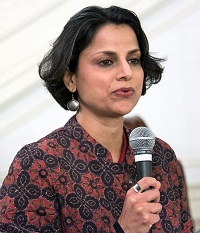 Ms Rochika Chaudhry emceeing the cultural event 'Two Dialects in Improvisation' - Indian Classical & Jazz, presented by Embassy of India, Washington DC on November 16, 2015.