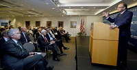Finance Minister Arun Jaitley speaking at Carnegie Endowment for International Peace in Washington DC on April 13, 2016.