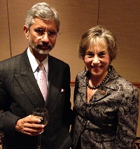 Ambassador Dr. S. Jaishankar with Congresswoman Jan Schakowsky Illinois 9th District on February 28, 2014.