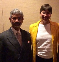 Ambassador Dr. S. Jaishankar with Lt. Governor of Illinois Sheila Simon on February 28, 2014