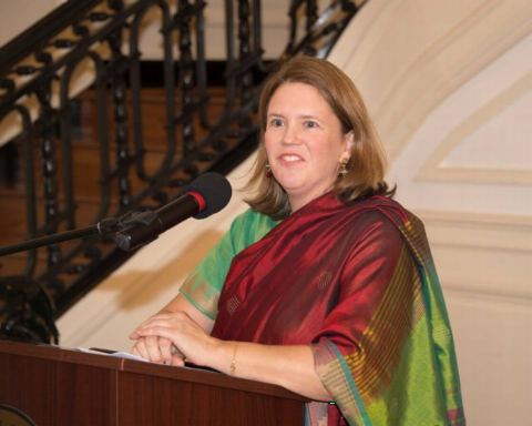 Ms. Srimati Karuna, Director, Gandhi Memorial Centre during the celebration of Diwali at Embassy of India, Washington DC on Sunday, November 11, 2018.