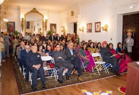 Guests in attendance during the celebration of Diwali at Embassy of India, Washington DC on Sunday, November 11, 2018.