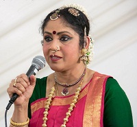Dr. Ananda Shankar Jayant during her Talk at the cultural event "'Winning Cancer through Dance' - Classical Dance Performance and Talk by Dr. Ananda Shankar Jayant", presented by Embassy of India, Washington DC on February 19, 2016.