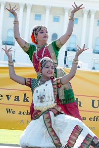 Presentation of "'Classical on the Capitol' - Kuchipudi by Kuchipudi Dance Academy", at the celebration of the 2nd International Day of Yoga at Capitol Hill Lawns, Washington, DC, on June 18, 2016.