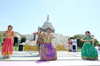 Interactive Yoga Session / Cultural Program at the celebration of the 2nd International Day of Yoga at Capitol Hill Lawns, Washington, DC.
