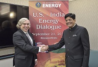 India-US Energy Dialogue -  Mr. Piyush Goyal, Hon'ble Minister (Independent charge) of Power, Coal and NRE Government of India US Secretary of Energy Dr. Ernest Moniz (Pic courtesy: Department of Energy)