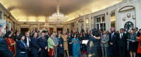 Ambassador Nirupama Rao addressing the gathering at her farewell reception hosted at the Embassy Residence on October 30, 2013.