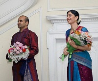 Presentation of bouquets.
