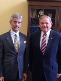 Ambassador Dr. S. Jaishankar met with Senator Robert Menendez,  Chairman of Senate Foreign Relations Committee in the Capitol on June 19, 2014