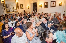 Guests in attendance at the talk titled "India: A Land of Maharajas and Jews" by Mr. Kenneth X. Robbins at the Embassy of India on June 9, 2017