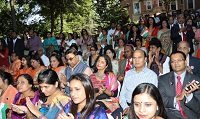 Guests in attendance on the occasion of celebration of India's 70th Independence Day at Embassy Residence on August 15.