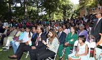 Guests in attendance on the occasion of celebration of India's 70th Independence Day at Embassy Residence on August 15.