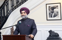Deputy Chief of Mission Ambassador Taranjit Singh Sandhu hosted a reception at the Embassy on May 3 for participants attending a conference on "Governance Talks", jointly organized by  Observer Research Foundation (ORF) of India, ZEIT STIFTUNG of Germany and Hudson Institute of Washington D.C.