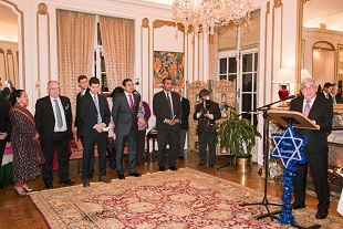 Address by Stanley Bergman, Honorary President of American Jewish Committee (AJC) at the Hanukkah celebrations at Ambassador's Residence on December 19, 2016.