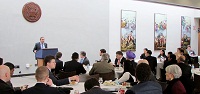 Congressman Ami Bera (D-CA), Co-Chair, Congressional Caucus on India and Indian Americans addressing the gathering