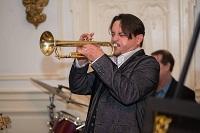 Musical Recital by Singer Humayun Khan, accompanied by Broto Roy (Tabla), Harry Appelman (Keyboard), Wes Crawford (Drums), Joe Brotherton (Trumpet) and Steve Zerlin (Bass) at 'Girl Rising India' event at Embassy of India, Washington DC on October 9, 2015 hosted by Ambassador Arun K. Singh on the eve of International Day of the Girl.
