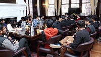 Photo 4 of Interaction of Amb. Taranjit Singh Sandhu, Charge d'affaires, with young delegates of Vision India Foundation at Embassy on October 10, 2016.