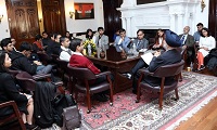 Photo 5 of Interaction of Amb. Taranjit Singh Sandhu, Charge d'affaires, with young delegates of Vision India Foundation at Embassy on October 10, 2016.