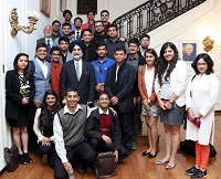 Photo 8 of Interaction of Amb. Taranjit Singh Sandhu, Charge d'affaires, with young delegates of Vision India Foundation at Embassy on October 10, 2016.