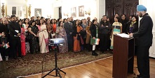Ambassador Navtej Sarna reading out the Republic Day message of Hon'ble President of India.