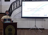 Singing of patriotic songs by Krishna Priya.