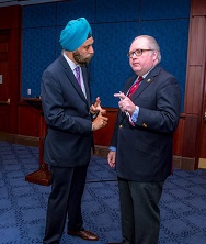 Ambassador Navtej Sarna with Congressman George Holding. - with Navtej Sarna.