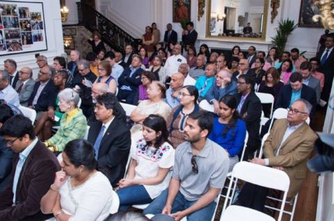 Audience at the event &ldquo;Commemoration of 100 Years of Champaran Satyagraha&rdquo; at Embassy of India on Friday, 13 April 2018.