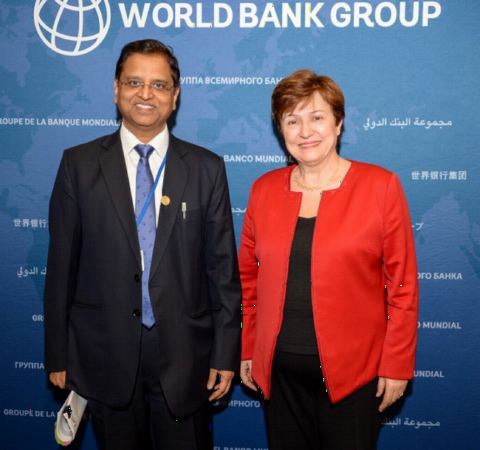 Mr. Subhash Chandra Garg, Secretary (EA), meeting with Ms. Kristilina I. Georgieva, CEO IBARD, World Bank on 19 April, 2018 during 2018 Spring Meetings of the International Monetary Fund in Washington D.C.