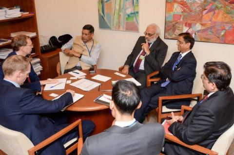 Mr. Subhash Chandra Garg, Secretary (EA), meeting with Credit Rating Agency Fitch on 19 April, 2018 during 2018 Spring Meetings of the International Monetary Fund in Washington D.C