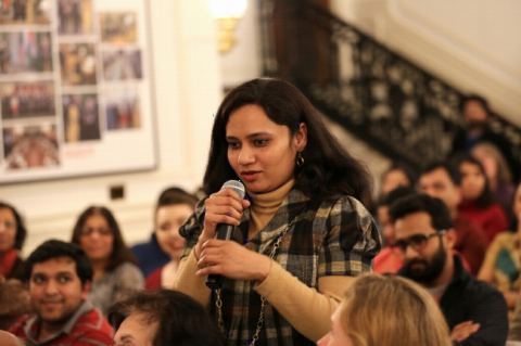 Interactive Q&A Session at the Book Talk Event by Mr. Amish at Embassy of India on February 8, 2018.