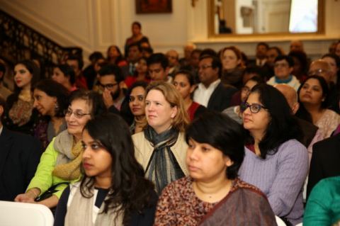Audience at Book Talk Event by Mr. Amish at Embassy of India on February 8, 2018.