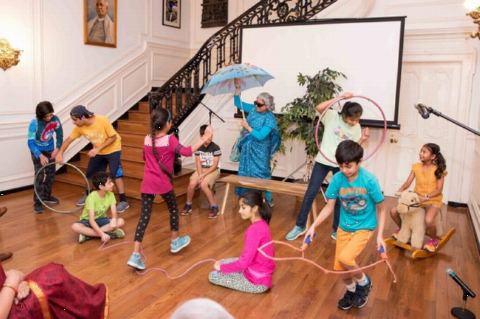 Play titled "बच्चों की अदालत" presented by children of Naatyabharti Repertory, a local theatre group at Vishwa Hindi Diwas Celebrations at Embassy of India on Saturday, 20 January 2018.