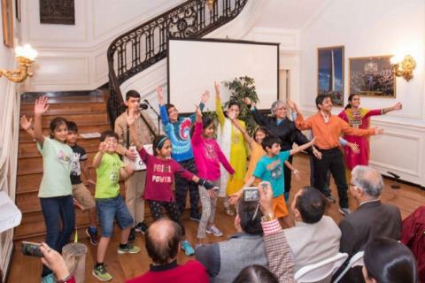 Play titled "बच्चों की अदालत" presented by children of Naatyabharti Repertory, a local theatre group at Vishwa Hindi Diwas Celebrations at Embassy of India on Saturday, 20 January 2018.