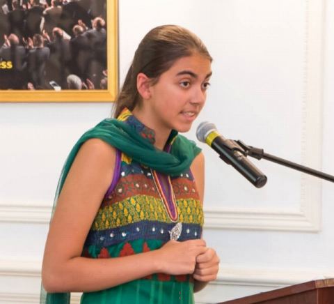 Young poets presenting their poems at Vishwa Hindi Diwas Celebrations at Embassy of India on Saturday, 20 January 2018.