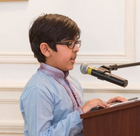 Young poets presenting their poems at Vishwa Hindi Diwas Celebrations at Embassy of India on Saturday, 20 January 2018.
