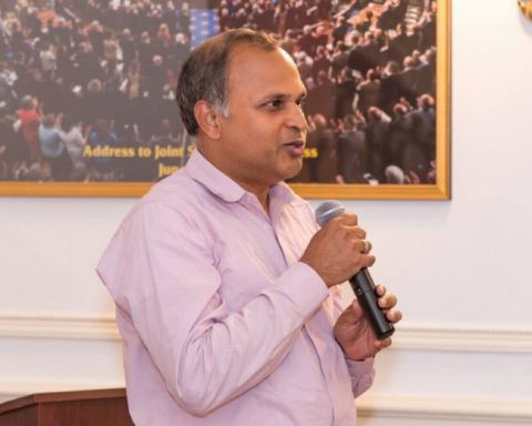 Remarks by Mr. Madhu Kadari, Art of Living during the celebration of the 4th International Day of Yoga at Embassy of India on June 21, 2018.