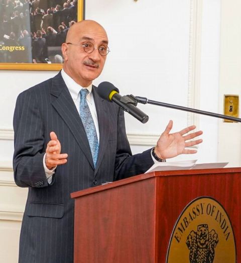 Mr. Gopal Khanna, Director- AHRQ addressing the guests at the Opioid Awareness Initiative Programme held in association with American Pain Association at the Embassy of India on Wednesday, 27 June 2018.