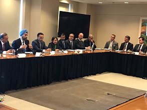 Ambassador Navtej Sarna met CEOs and Business Representatives at an USIBC event in New York.