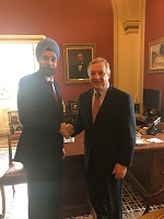 Productive discussion of Ambassador Navtej Sarna with Senate Democratic Whip Senator Dick Durbin. Look forward to working closely with Senator #IndiaUSbonds