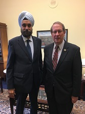 Ambassador Navtej Sarna meeting Chairman House Judiciary Committee Congressman Bob Goodlatte. Discussed strengthening #IndiaUSbonds
