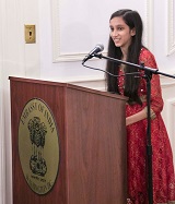 Recitation of Hindi Poems by young Indian Americans, at the Vishwa Hindi Diwas celebrations, hosted by the Embassy on January 27.