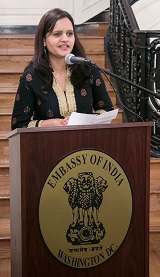 Recitation of Hindi Poems by young Indian Americans, at the Vishwa Hindi Diwas celebrations, hosted by the Embassy on January 27.