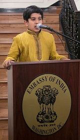 Recitation of Hindi Poems by young Indian Americans, at the Vishwa Hindi Diwas celebrations, hosted by the Embassy on January 27.