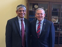 Ambassador Arun K .Singh meeting with Senator Robert Menendez on June 23, 2015