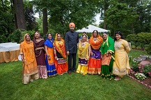 Ambassador Navtej Sarna with guests at the 'Baisakhi' celebrations hosted at the Embassy Residence on Saturday, June 3, 2017