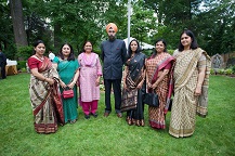 Ambassador Navtej Sarna with guests at the 'Baisakhi' celebrations hosted at the Embassy Residence on Saturday, June 3, 2017
